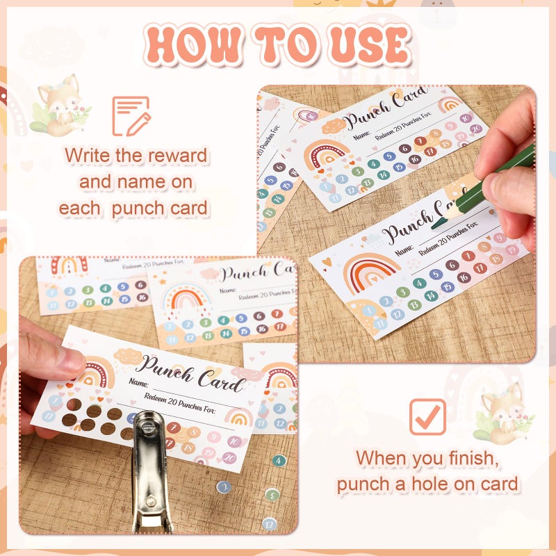 Fumete بطاقات فوميت 400 قطعة لجوائز الفصل الدراسي بطاقات تحفيز السلوك جوائز الولاء للأطفال والطلاب والمعلمين والمدارس والأعمال، 8 أنماط، 3.5 × 2 بوصة (20 نمط بوهو) - Image 3