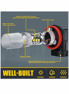 Y&D H11 H8 LED Fog Light Bulbs, Golden Yellow H16 Bright DRL Lamps, High Power 3030 SMD  - Image 4