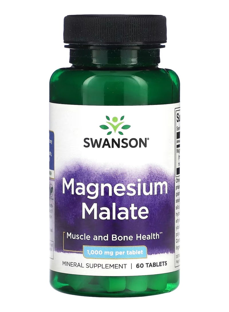 سوانسون، مالات المغنيسيوم، 1000 ملجم، 60 قرصًا