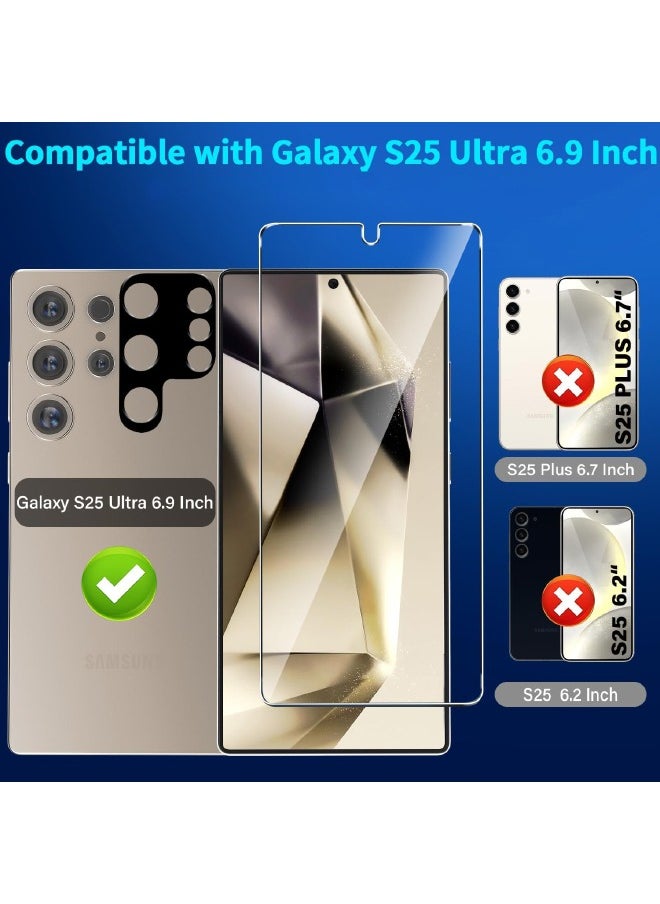 Glass - [2+2 Pack] Samsung Galaxy S25 Ultra Screen Protector with Camera Lens Protector, Touch Sensitive Ultrasonic Fingerprint Unlock, HD 9H Hardness Bubble Free Scratch Resistant, Case Friendly (Boxed, 2+2 PCS) - Image 1