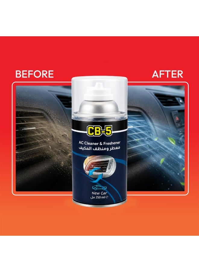 4 PCS CB-5 AC Cleaner & Freshener 250ml Car Air Conditioner Vent Cleaner Spray Air Vent Deodorizer Odor Eliminator AC Duct Cleaner Fresh Cabin Air Conditioning Cleaner for Cars SUVs Vans Pickup Trucks - Image 5