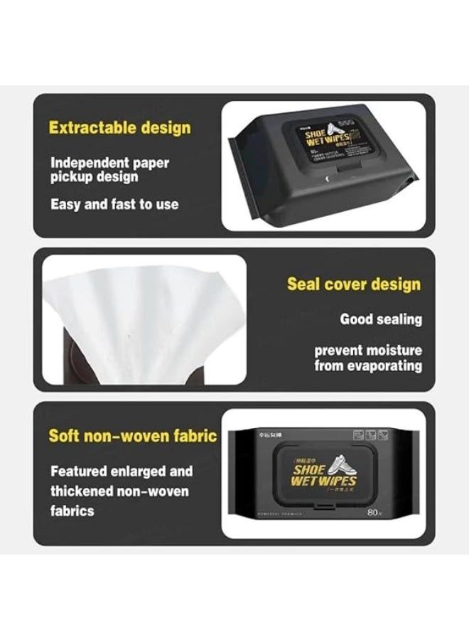 بلان A مناديل تنظيف الأحذية – عبوة 80 منديل | مناديل تلميع واستخدام فوري للأحذية الرياضية والجلدية | مناسبة للأحذية البيضاء، الشبكية، الحقائب، ومقاعد السيارات | منظف سريع وفعّال متعدد الاستخدامات - Image 4