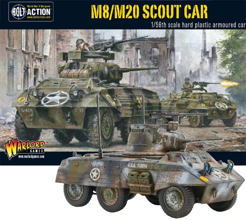WARLORD GAMES M8M20 Greyhound Scout Car 156 28mm Plastic Scale Model Armoured Car for Bolt Action by Warlord Games Highly Detailed World War 2 Miniatures for Tabletop Wargaming - Image 3