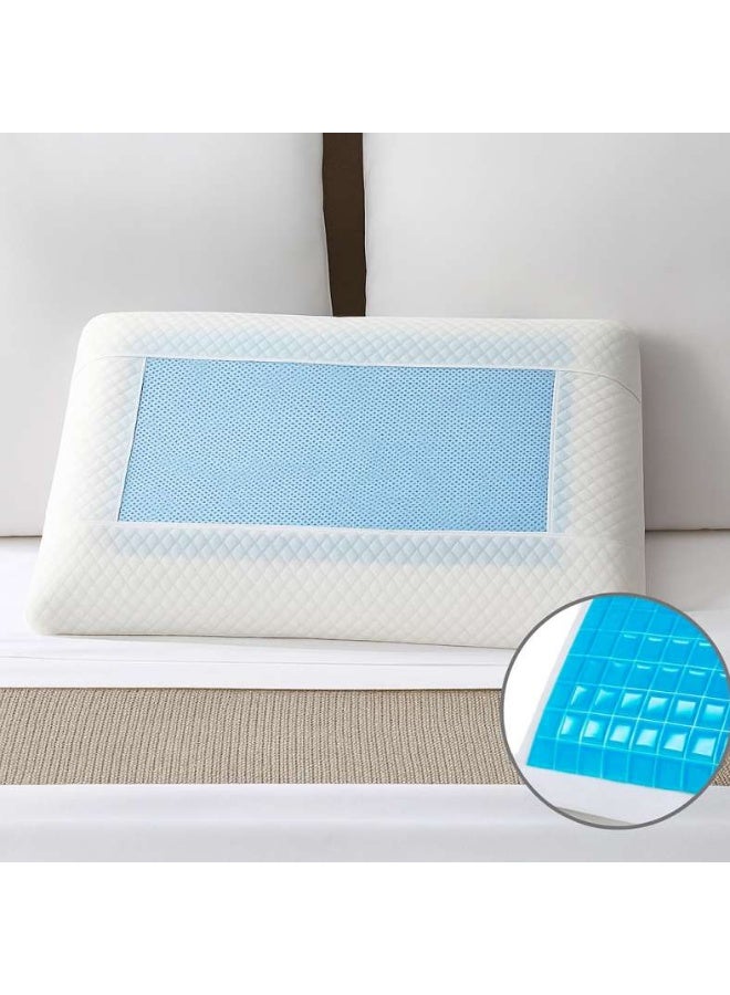 Pan Home Ultra-Cool Memory Foam Cool Gel Pillow 40x70x13cm-White - Image 5