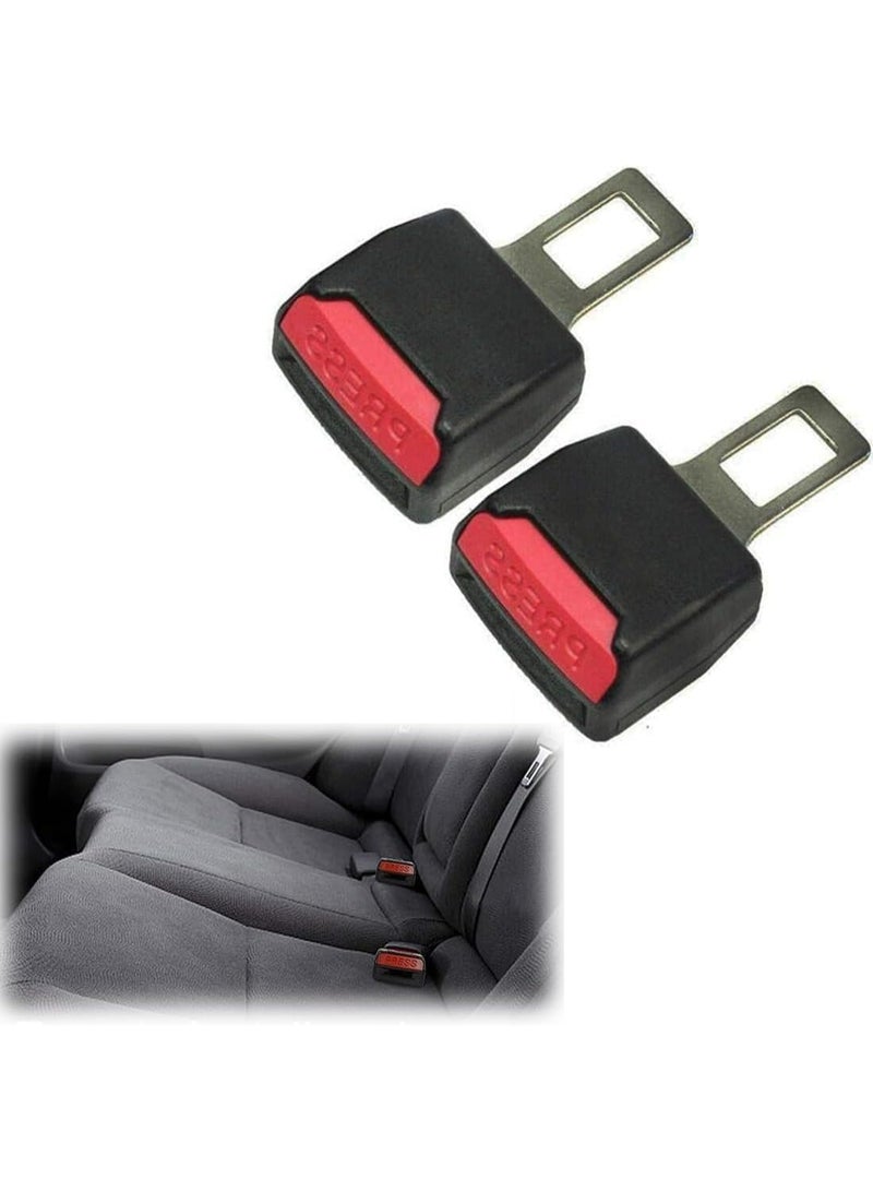قطعتان من موسع حزام الأمان العالمي للسيارة، مشبك أمان قابل للتعديل لمزيد من الراحة وسهولة التركيب، لون أسود - Image 1