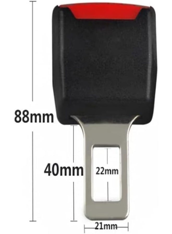 قطعتان من موسع حزام الأمان العالمي للسيارة، مشبك أمان قابل للتعديل لمزيد من الراحة وسهولة التركيب، لون أسود - Image 2