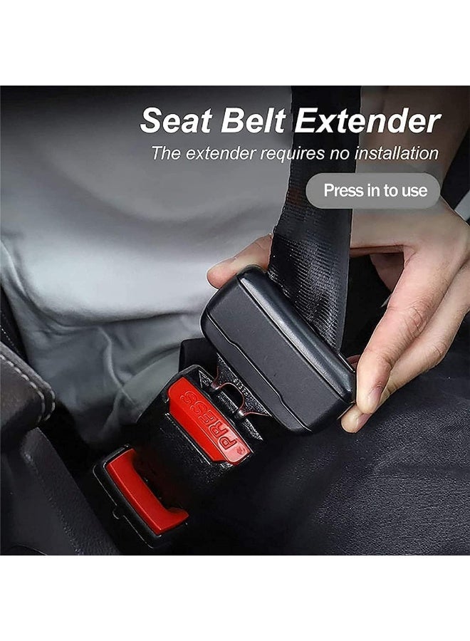 قطعتان من موسع حزام الأمان العالمي للسيارة، مشبك أمان قابل للتعديل لمزيد من الراحة وسهولة التركيب، لون أسود - Image 4