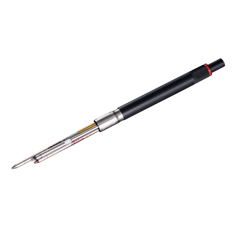 Rotring 600 3-in-1 Multicolor Pen and Mechanical Pencil, Switches Between 2 Ballpoint Pen Fine Point Tips (Black and Red Ink) and 1 Mechanical Pencil Tip (0.5mm Lead), Silver Barrel - Image 5