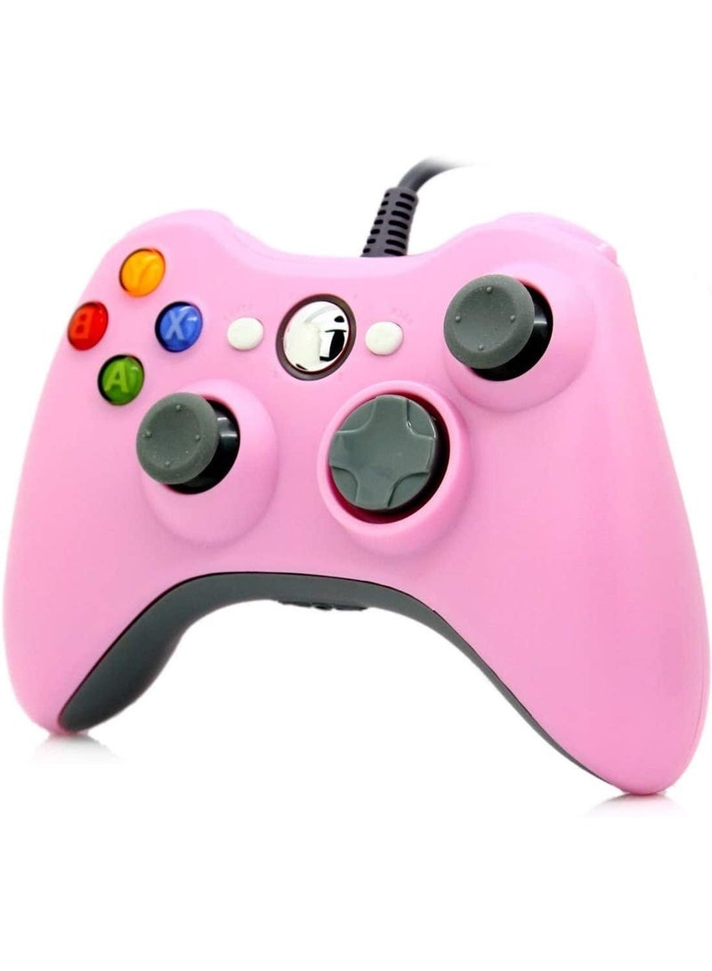 Wired USB Controller Gamepad for Microsoft Xbox 360, Compatible with Windows PC, Laptop, and Computer, Video Game Controller, Pink - Image 2