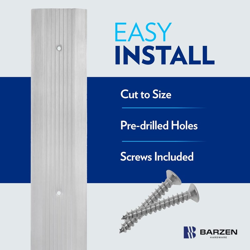 Barzen Premium Aluminum Threshold - Exterior Door Threshold Transition Strip - ADA Wheelchair Compliance, 36 Inch Long 4 inch Wide. - Image 4