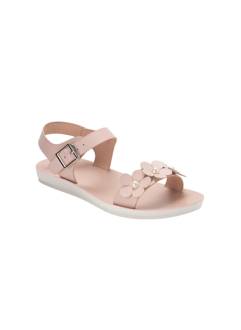 Bata Casual Applique Details Buckle Flat Sandals  - Image 2