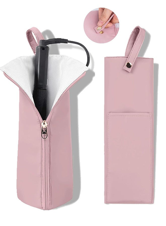 Quantum Curling Iron Storage Bag, Heat Resistant Travel Bag for Curling Iron, Lightweight Portable Hair Straightener Holder for Travel - Image 1