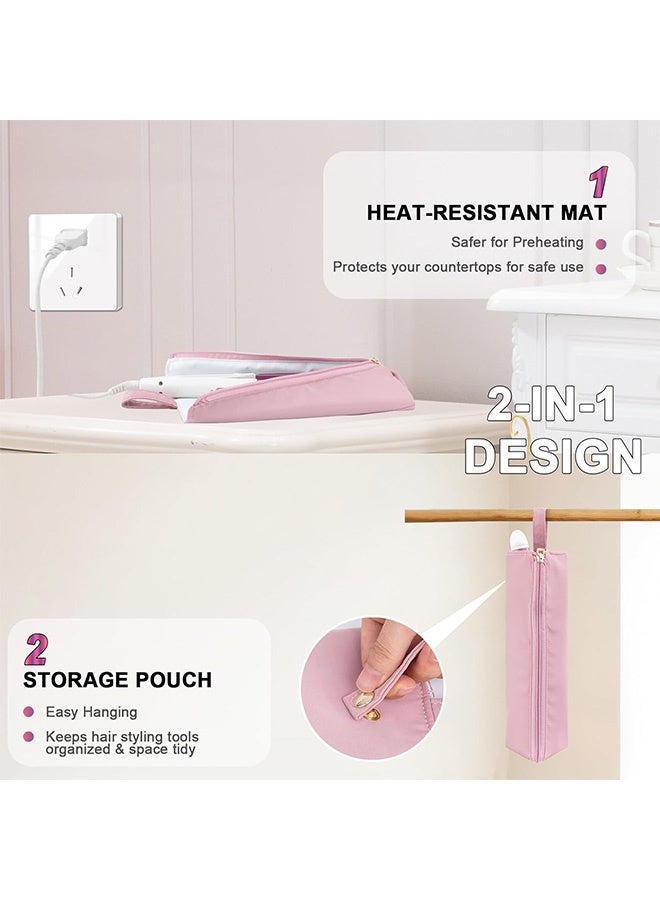Quantum Curling Iron Storage Bag, Heat Resistant Travel Bag for Curling Iron, Lightweight Portable Hair Straightener Holder for Travel - Image 4