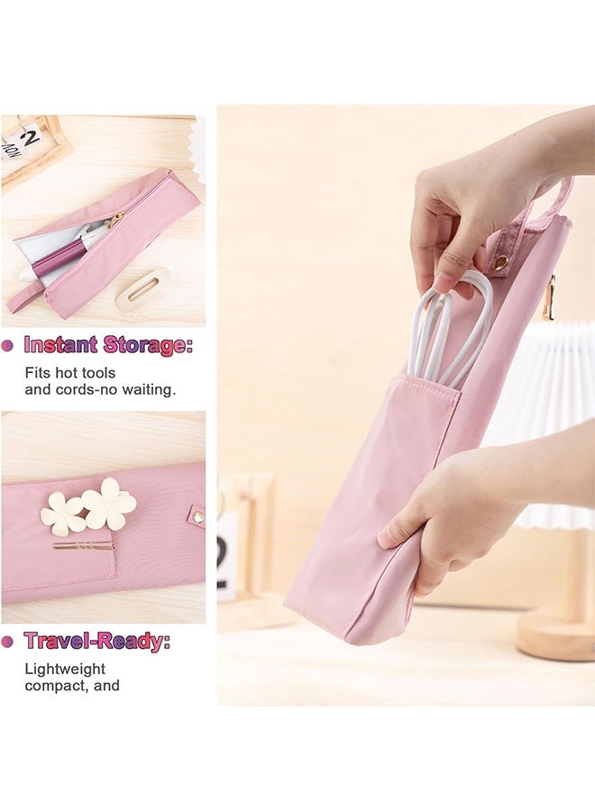 Quantum Curling Iron Storage Bag, Heat Resistant Travel Bag for Curling Iron, Lightweight Portable Hair Straightener Holder for Travel - Image 3