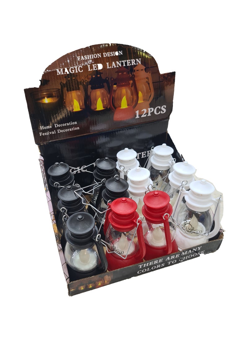 12 Pieces Ramadan Lantern Multicolour - Image 1