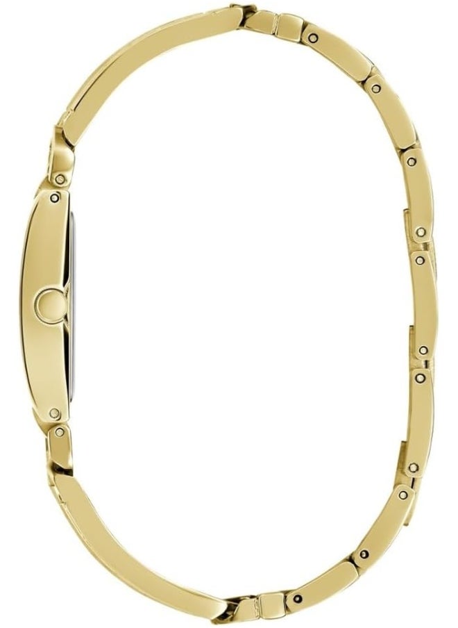 GUESS GUESS Women Champagne Rectangular Dial Analogue Watch- GW0668L2  - Image 3