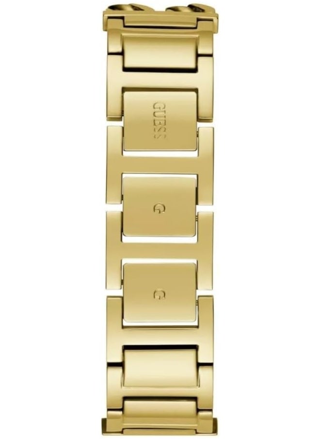 GUESS GUESS Women Champagne Rectangular Dial Analogue Watch- GW0668L2  - Image 4