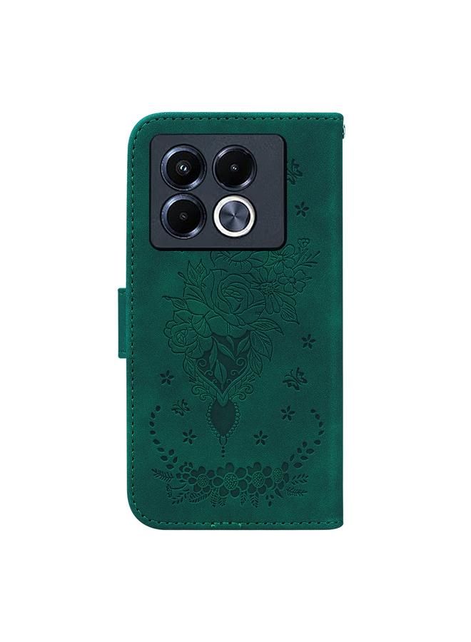 Zaboon Case For Infinix Note 40 5G Butterfly Rose Embossed Leather Phone Case - Image 4