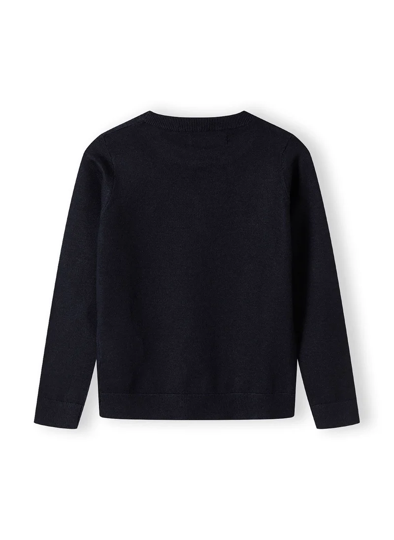 MINOTI Kids Boys Fine Knit Jumper With Chest Embroidery