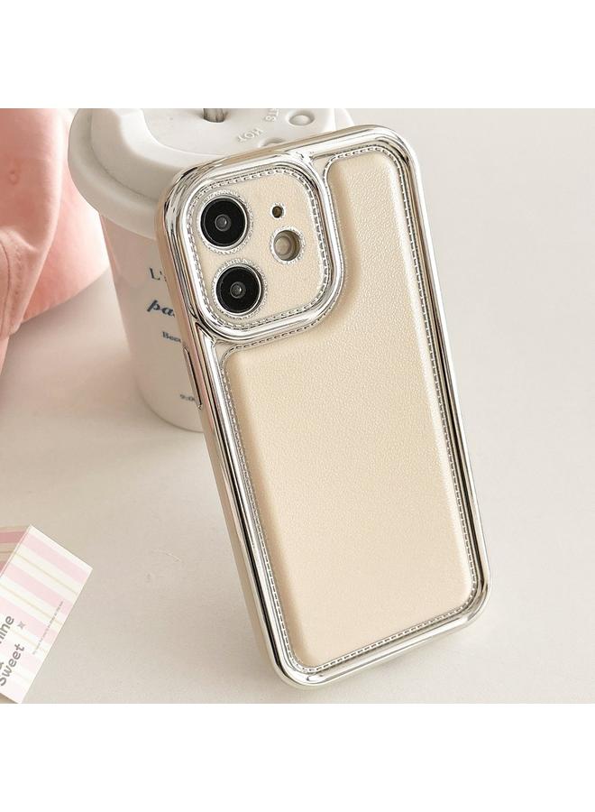 S-TOP Case For iPhone 11 Electroplated Edge Frosted Leather TPU Phone Case - Image 1