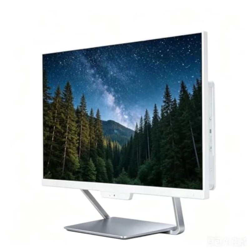 Desktop computer for office use, white plastic and metal chassis, white color, 23.8-inch all-in-one with Core i7, 16GB RAM, 512GB SSD, 3MP webcam, Win11 Pro, includes wired English/Arabic keyboard and mouse - Image 2