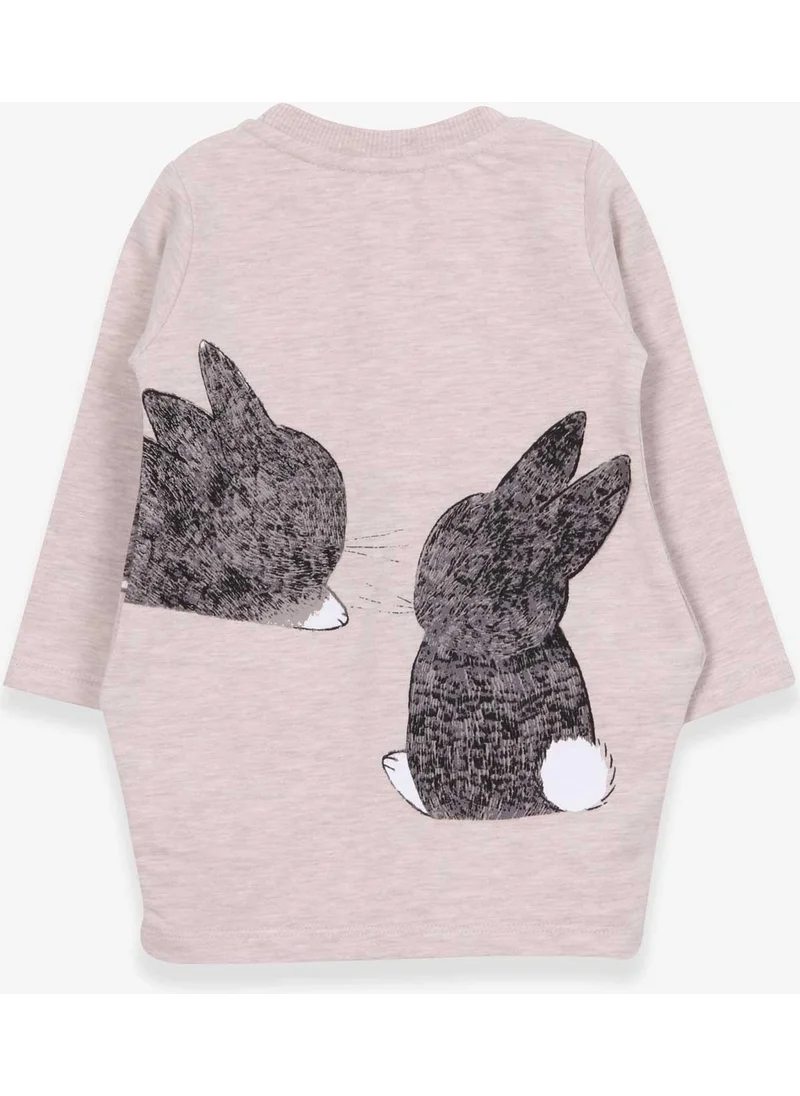 Breeze Girl's Tunic Rabbit Patterned 1.5-5 Years, Beige Melange