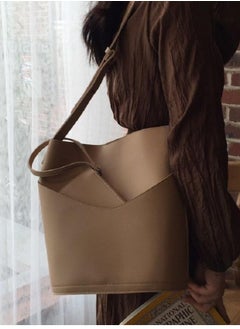 Maple's PU Leather Shoulder Bucket Bag Set . (Bucket Bag + Clutch Wallet)  - Image 4
