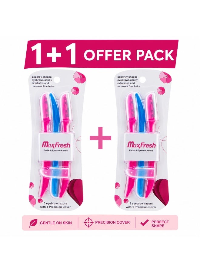 Max Fresh Eye Brow Razor 1+1 Pack - Image 1