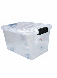 Esqube Trunk Plastic Storage Box with lid and Wheel - 29 Ltr