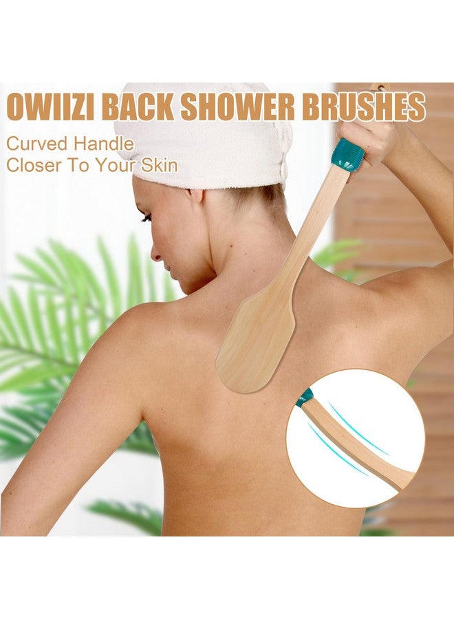 OWIIZI Back Scrubber For Shower,Stiff Boar Bristles Wooden Curved Long Handle Antiskid Body Bath Brush For Back Use Wet Or Dry,Deep Cleanse Large Surface Back Scrub Brush - Image 5