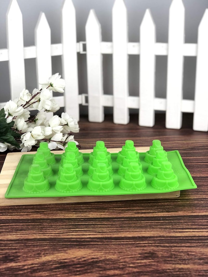 Go Hooked Go Hooked Silicon Ice Cube Mould Chocolate Mould (Assorted Color, Pack of 1)  - Image 1