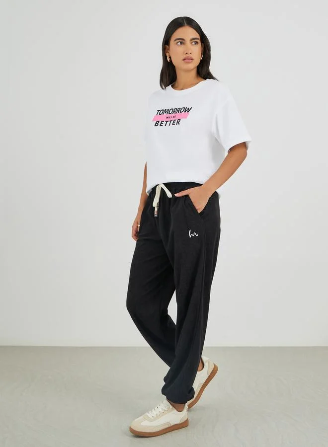 Styli Styli Relaxed Fit Joggers with Drawstring
