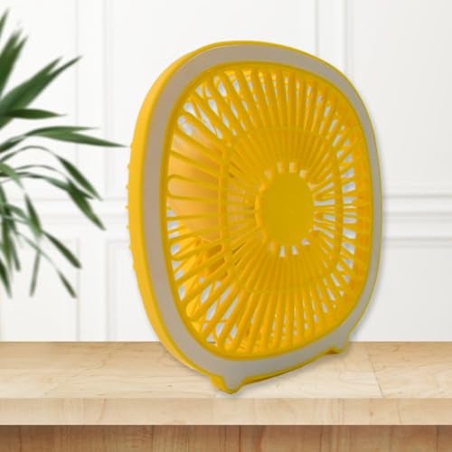 ATEVON Mini USB Desk Fan with LED Light - Compact Personal Cooling Fan for Work, Study & Travel (1 Pc) - Image 4