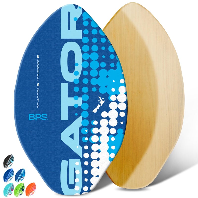 BPS Gator 40 Skim Board  Laminated Wooden Skim Board with Grip Pad  No Wax Needed  For Kids  Adults Blue - Image 3