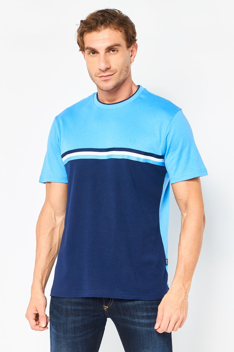 Chaps Men Crew Neck Short Sleeve Two Tone T-Shirt, Multicolor - Image 1