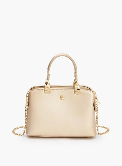 Flora Bella By Shoexpress Flora Bella Logo Embossed Crossbody Bag with Chain Strap