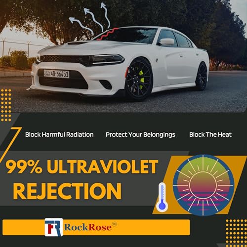 ROCKROSE Charcoal 2PLY Nano Ceramic 5% VLT Car Tint 24 in x 100 FT Professional Window Tint Heat, UV 99%, and IRR 85% to 90% Tint for Cars or Building Adhesive Film Easy Shrink, Plotter Friendly - Image 2