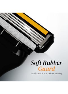 LetsShave Pro 4 Manual Shaving Razor Blades Refills (Cartridge), Pack Of 8, Ultra Sharp 4 Blades For Face & Head, Blades For Men Face & Head  - Image 5