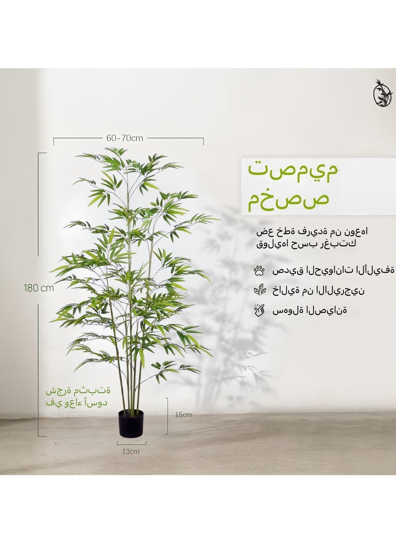 Brinaoki 180CMArtificial Trees Fake Bamboo Plant In Black Pot Plant Potted 70in Artificial Bamboo Tree For Indoor Home Décor For Office Kitchen Counter Top Indoor Decor Garden Lawn  - Image 2
