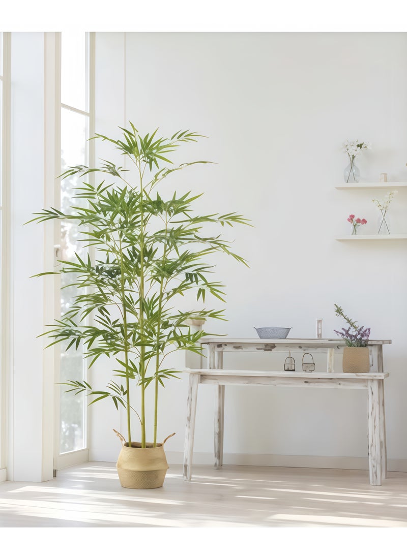 Brinaoki 180CMArtificial Trees Fake Bamboo Plant In Black Pot Plant Potted 70in Artificial Bamboo Tree For Indoor Home Décor For Office Kitchen Counter Top Indoor Decor Garden Lawn  - Image 1