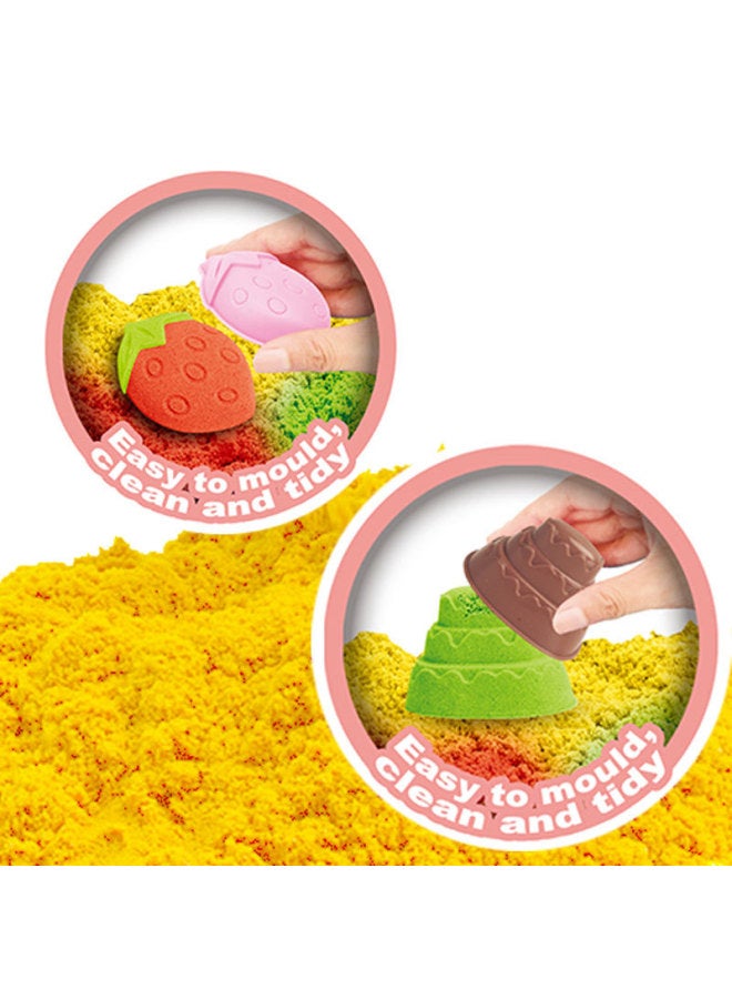 Space Sand Full Set Of Power Magic Sand Tray Suit Children Play Sand Toy With Fruit Ice Cream Mold Product-Specifications:Ice Cream Suit  - Image 4
