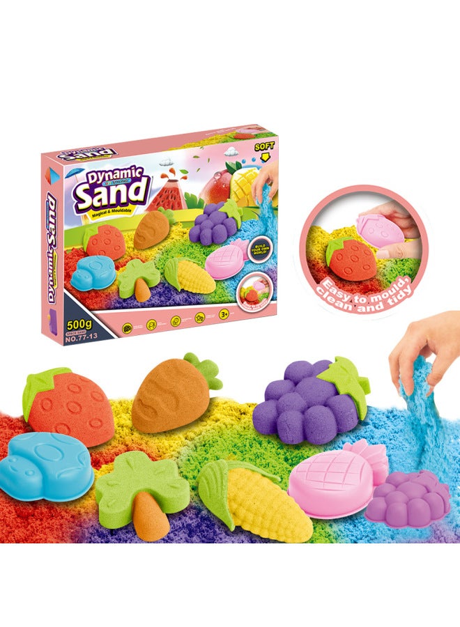 Space Sand Full Set Of Power Magic Sand Tray Suit Children Play Sand Toy With Fruit Ice Cream Mold Product-Specifications:Ice Cream Suit  - Image 3