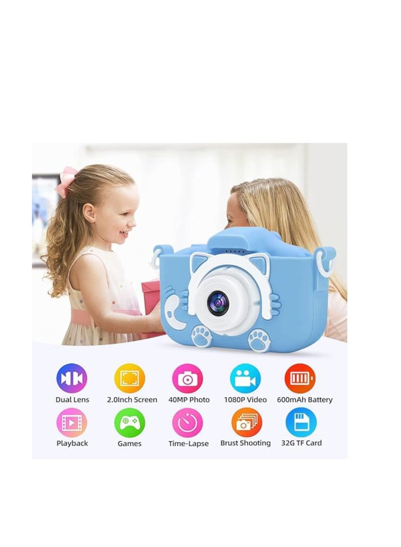 DIGI CORE Kids Toy Digital Camera 1080P Dual Camera 2.0 Inches Screen 20MP HD Video Camcorder with 32 GB Memory Card and Card Reader Gifts for Child Boys Girls Best Birthday Gift Games Toy - Image 3