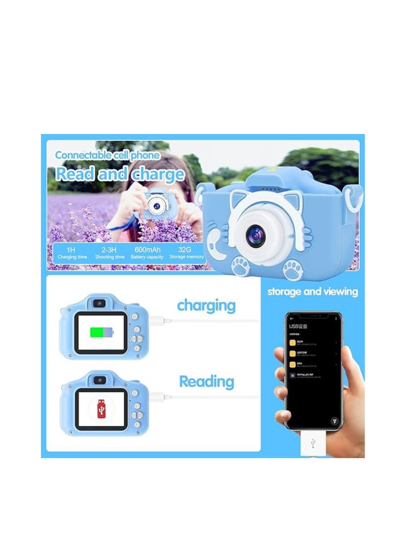 DIGI CORE Kids Toy Digital Camera 1080P Dual Camera 2.0 Inches Screen 20MP HD Video Camcorder with 32 GB Memory Card and Card Reader Gifts for Child Boys Girls Best Birthday Gift Games Toy - Image 2
