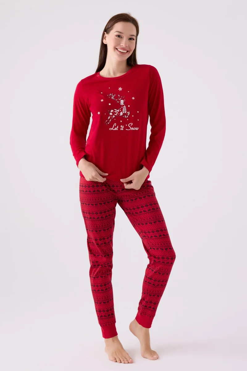 ارنيتا Women's Long Sleeve Pajama Set AR3106 Red
