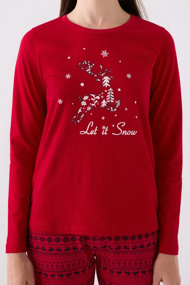 ارنيتا Women's Long Sleeve Pajama Set AR3106 Red