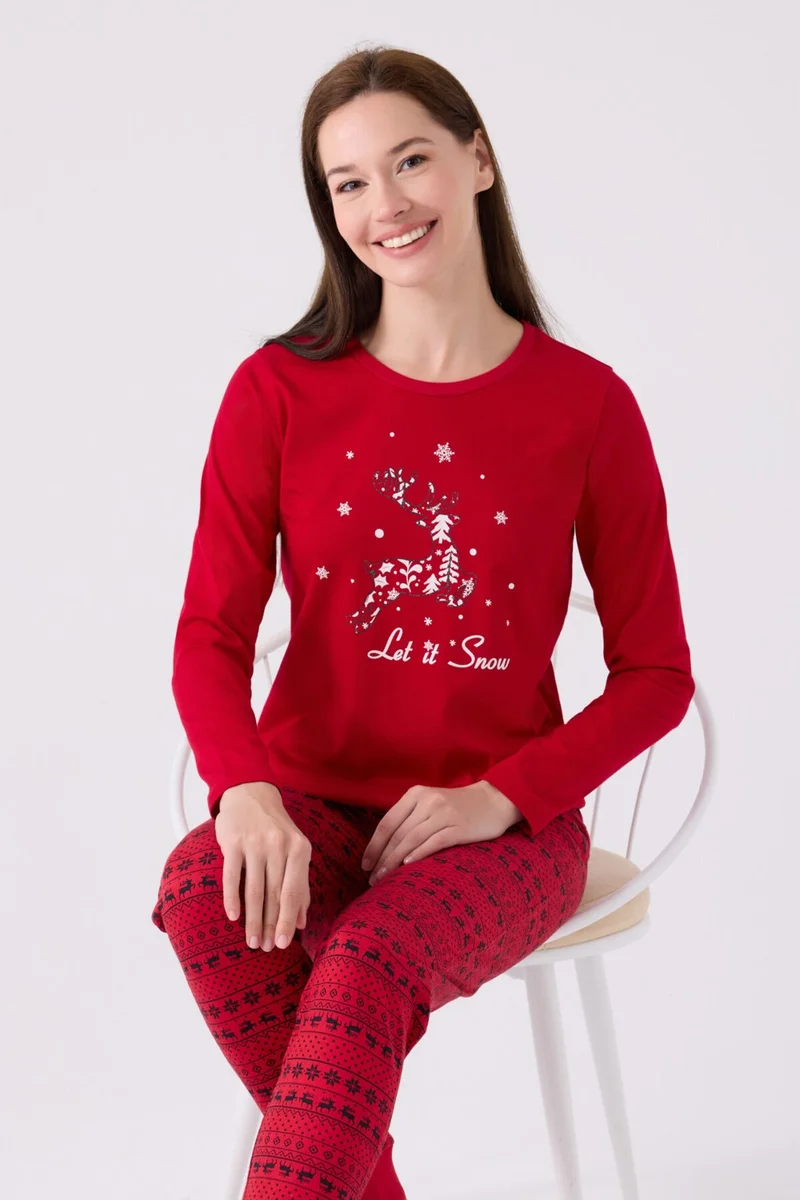 ارنيتا Women's Long Sleeve Pajama Set AR3106 Red