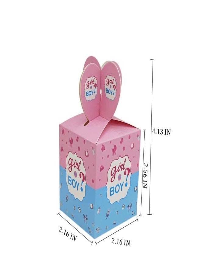 كوبو علب حلوى كوبو للكشف عن جنس المولود (٥٠ قطعة) - علب هدايا باللونين الوردي والأزرق لحفلات استقبال المولود، وحفلات الكشف عن جنس المولود، وأعياد ميلاد الأطفال، وهدايا حفلات الزفاف - Image 3