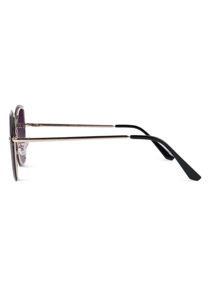 Woggles Latest & Stylish UV Protected Black Cateye Rimless Sunglasses for Women