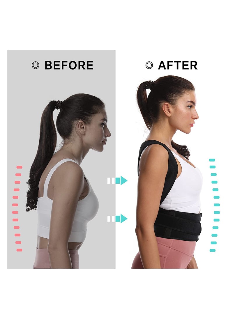 Generic Posture Corrector for Women and Men, Adjustable Breathable Back Straightener, Upper Back Brace for Clavicle Support and Providing Pain Relief from Neck, Back Shoulder Improve Temperament( Size:L)  - Image 4